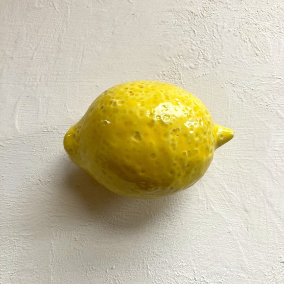 Life-Size Handmade Ceramic Lemon - Picture 1 of 2